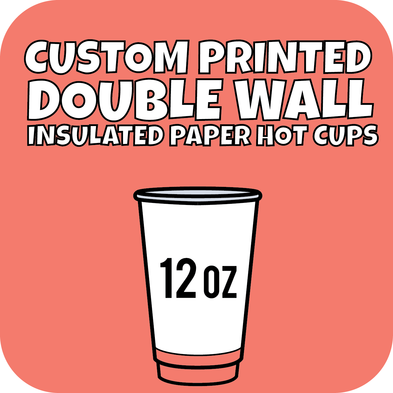 Buy 12oz Custom Printed Double Wall Insulated Paper Cups at