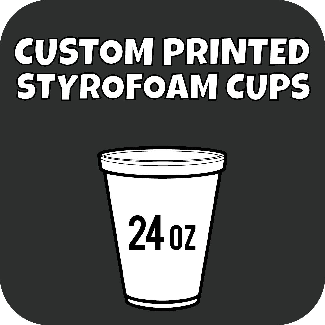 Promotional 24 oz. 500 Line Foam Cups