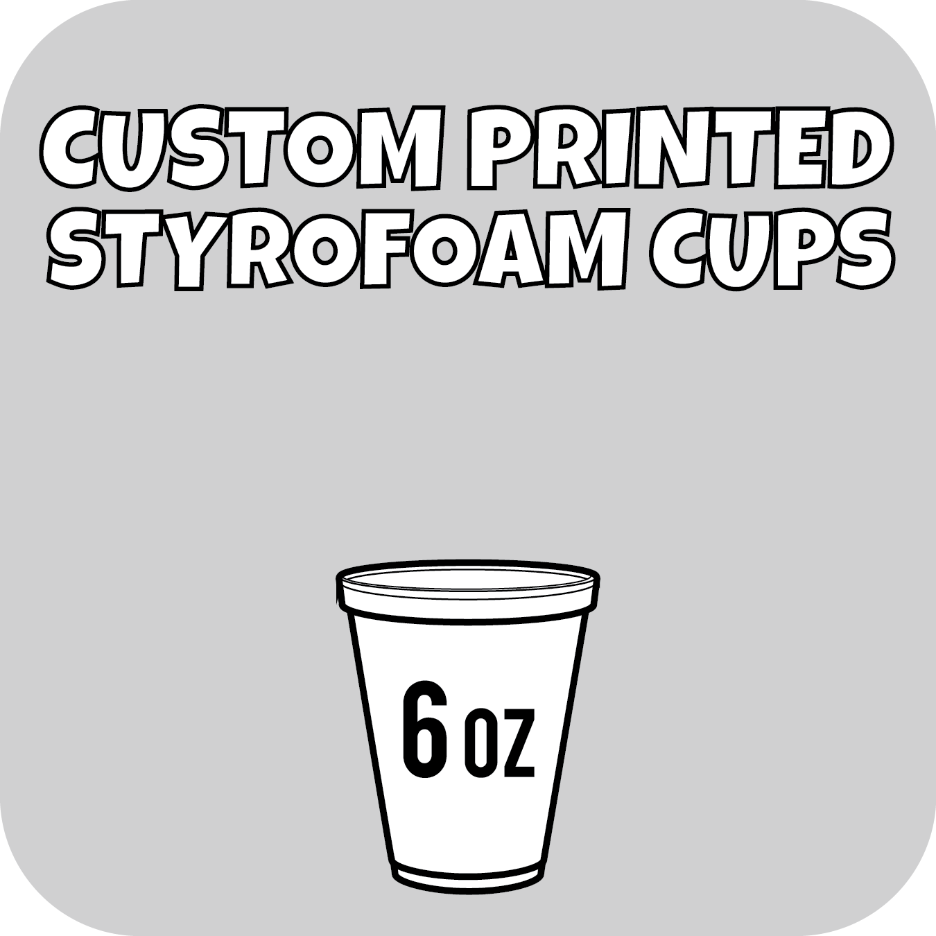 16oz Custom Printed Styrofoam Cups 1000ct